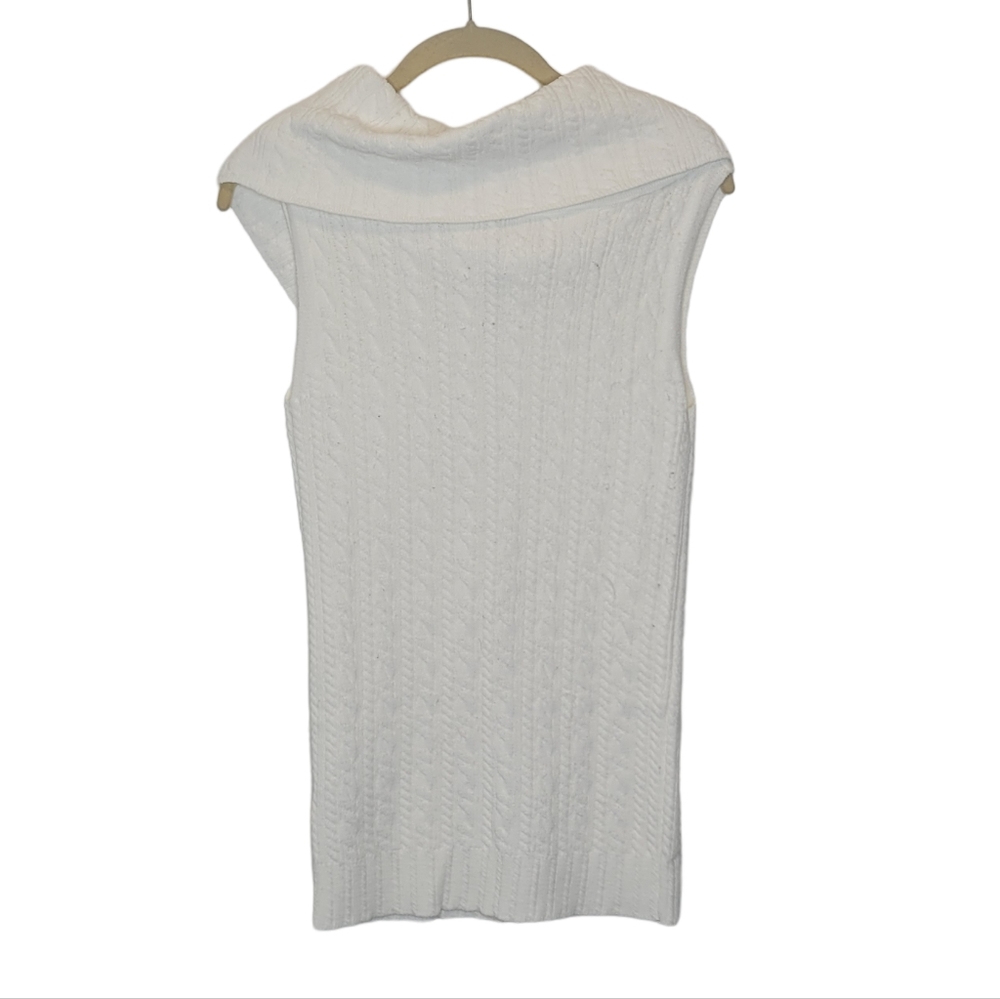Rebecca Taylor Short Sleeve Cable Zip Sweater S White - Picture 4 of 7